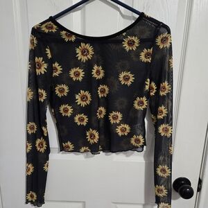 Sheer Sunflower Top